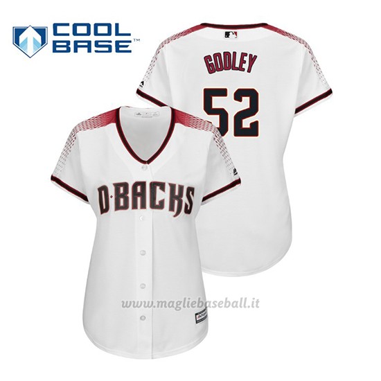 Maglia Baseball Donna Arizona Diamondbacks Zack Godley Cool Base Majestic 1ªBianco